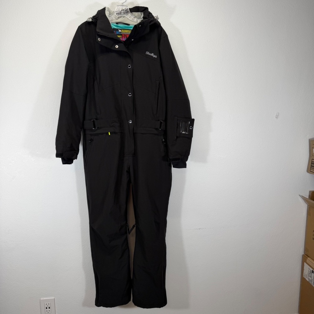 Blue Magic Womens Ski Snow One Piece Jumpsuit Black BLMG Air Dance Size L